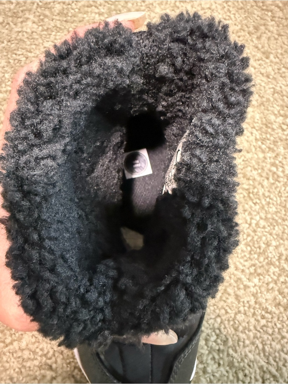 Nike Kids Black and White Strap Boot Sneakers - Picture 9 of 10